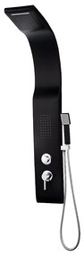Panel prysznicowy z hydromasażem KOURBEA - czarna - 20 * 132 cm