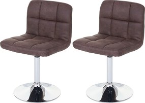 Krzesło do jadalniCadiz (zestaw 2 sztuk),  vintage ciemny brąz