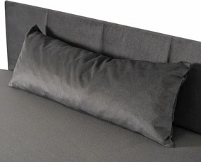 Łóżko Tapczan Młodzieżowe KARO 2 90x200 cm Narożne Szare Welurowe