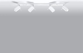 Plafony nowoczesny Briix, stal - 4 źródło światła 4000K - L.80 x H.16 cm - biały