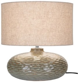 Khaki lampa stołowa ceramiczna z tekstylnym kloszem (wysokość 44 cm) Oldham – House Nordic