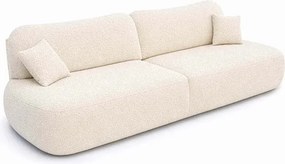 Sofa AVERIO Rozkładana Dwuosobowa Kremowa Boucle Japandi