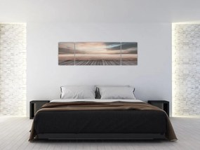Obraz - Molo o zachodzie słońca (170x50 cm)