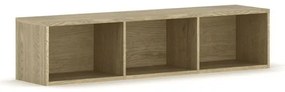 Biblioteka INTEGRO z półkami, niższa, 465 x 1750 x 400 mm, 3 półki, dąb naturalny