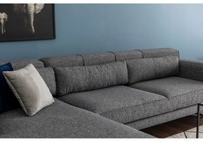 Ciemnoszara sofa narożna Artie Jivago, narożnik lewy