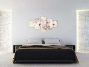 Obraz - Kwiaty malarstwo (125x70 cm)