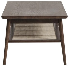 Brązowy stolik z blatem w dekorze dębu 60x120 cm Barrali – Unique Furniture