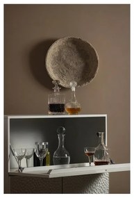 Jasnoszara szafka na wino z litego drewna mango 90x146 cm Carved – BePureHome