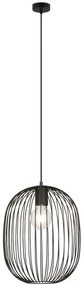 Czarna pojedyncza wisząca lampa industrialna - D126 H3-C49