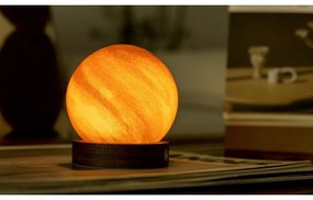 Lampa stołowa LED w ciemnym naturalnym kolorze ze szklanym kloszem (wysokość 9 cm) Sand Storm – Gingko