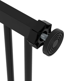 PawHut Barierka ochronna dla psy, Bezpieczna bramka, Bramka dla zwierząt, Metal, Plastik, 74-87 cm, Czarny