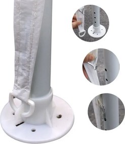 Pawilon eventowy 3x9m ze ściankami i oknami - biały namiot imprezowy, altana ogrodowa