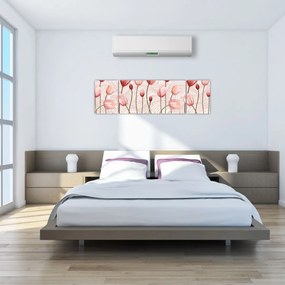 Obraz - Różowe tulipany (170x50 cm)