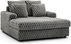 Fotel Wypoczynkowy Sofa KOBEL Szary Pluszowy Nowoczesny