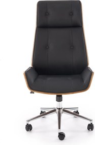 Elegancki fotel biurowy ze sklejki orzechowej Webster Halmar