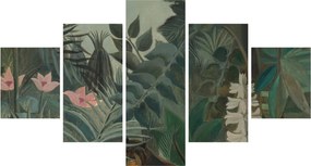 Obraz - Henri Rousseau, The Equatorial Jungle, reprodukcje (125x70 cm)