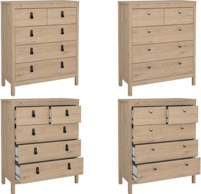 Nowoczesna komoda pokojowa z szufladami Madrid 3+2, jackson hickory