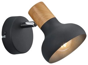 Kinkiet w kolorze matowej czerni ø 10 cm Latika – Reality