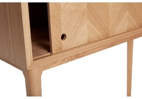 Komoda z drewna dębowego Hübsch Herringbone, wys. 90 cm