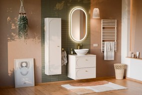 Szafka pod umywalkę nablatową DONNA SAND 2S 60cm beż piaskowy z blatem COMAD