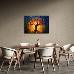 Obraz - Drzewo życia w mozaice (70x50 cm)