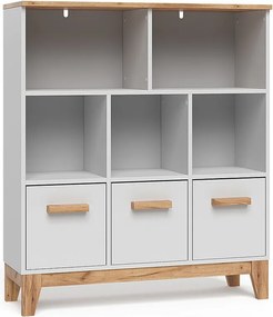 Półka dziecięca biały/artystyczny 98.4x32.6x113.4 malia