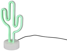 Biała lampa stołowa LED (wys. 29 cm) Cactus – Trio