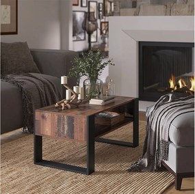 Stolik kawowy drewno antyczne 92x52.4x45.6 olli