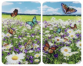 Płyty ochronne na kuchenkę ze szkła hartowanego zestaw 2 szt. 52x30 cm Summer Meadow – Maximex