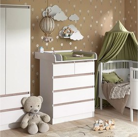 Przewijak biały/sonoma 80x76x110.2 emma