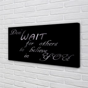 Obraz na płótnie Nowoczesny Napis Metaliczny