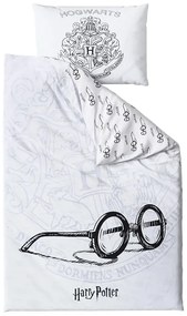 PrzytulneMieszkanie.pl PrzytulneMieszkanie.pl Pościel świecąca HARRY POTTER VISION biała Rozmiar pościeli: 70 x 90 cm | 140 x 200 cm