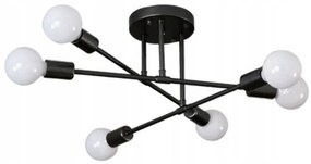 Lampa sufitowa metalowa loft vintage wisząca AT44-6SZ-Czarna
