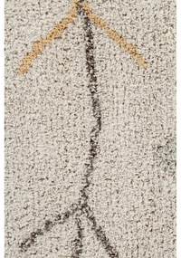 Beżowy bawełniany dywan tkany ręcznie odpowiedni do prania 140x200 cm Kaarol Earth – Lorena Canals