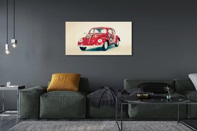 Obraz na płótnie Retro Auto w Kwiaty