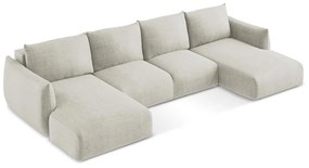 Beżowy rozkładany narożnik (w kształcie litery U) Leila – Makamii