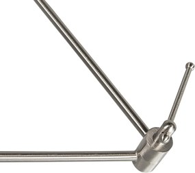 Stalowa lampa wisząca z kloszem 35 cm jasnoszara regulowana 2-światłowa - Blitz