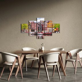 Obraz - Amsterdam, domy tańca (125x70 cm)