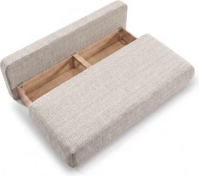 Sofa BASE Rozkładana Dwuosobowa Beżowa Szenil Japandi