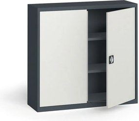 Szafa metalowa, 1150 x 1200 x 400 mm, 2 półki, grafitowy/szara
