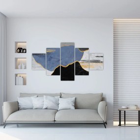 Obraz - Teksturowane kształty (125x70 cm)