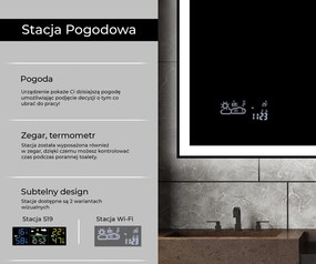 Nowoczesne Lustro LED na Poddasze Podświetlane Ścienne L62