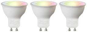 Zestaw 3 inteligentnych żarówek LED GU10 RGBW 5W 350 lm 2200-4000K