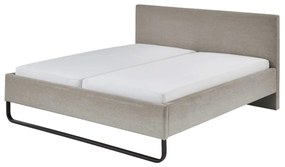 Szarobrązowe tapicerowane łóżko dwuosobowe 180x200 cm Swing – Meise Möbel