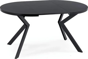 Stół Okrągły Rozkładany LUKAS 100-250 cm Czarny Loft
