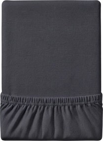 PrzytulneMieszkanie.pl Prześcieradło jersey EXCLUSIVE ciemnoszare 90 x 200 cm