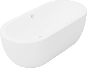 Wanna wolnostojąca owalna - 200 L - 170 x 80 x 58 cm - biała - akrylowa - NEPTUNA