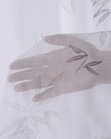 Firana na haczykach flex pojedynczych kolor biały tkanina półprzezroczysta, wzorzysta