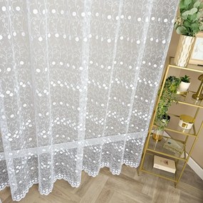 Firana haftowana Gloria tiul siatka przepuszczająca światło wys. 280 cm