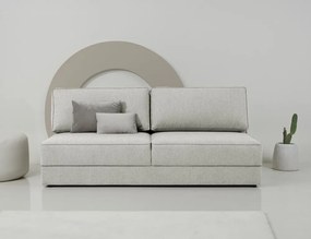Jasnoszara rozkładana/ze schowkiem sofa 202 cm Dora – Scandic
